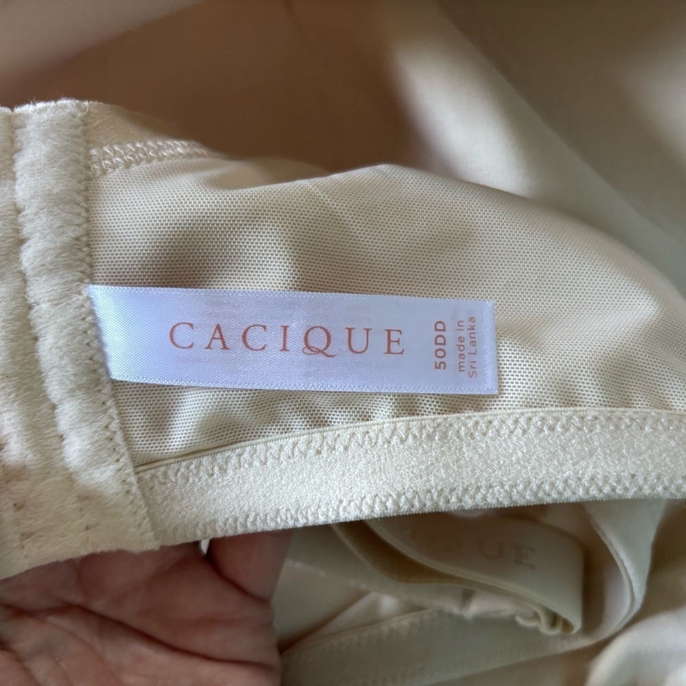 Cacique 50DD Lane Bryant Lightly Lined Full Coverage Bra Nude Underwire Classic - Picture 10 of 14